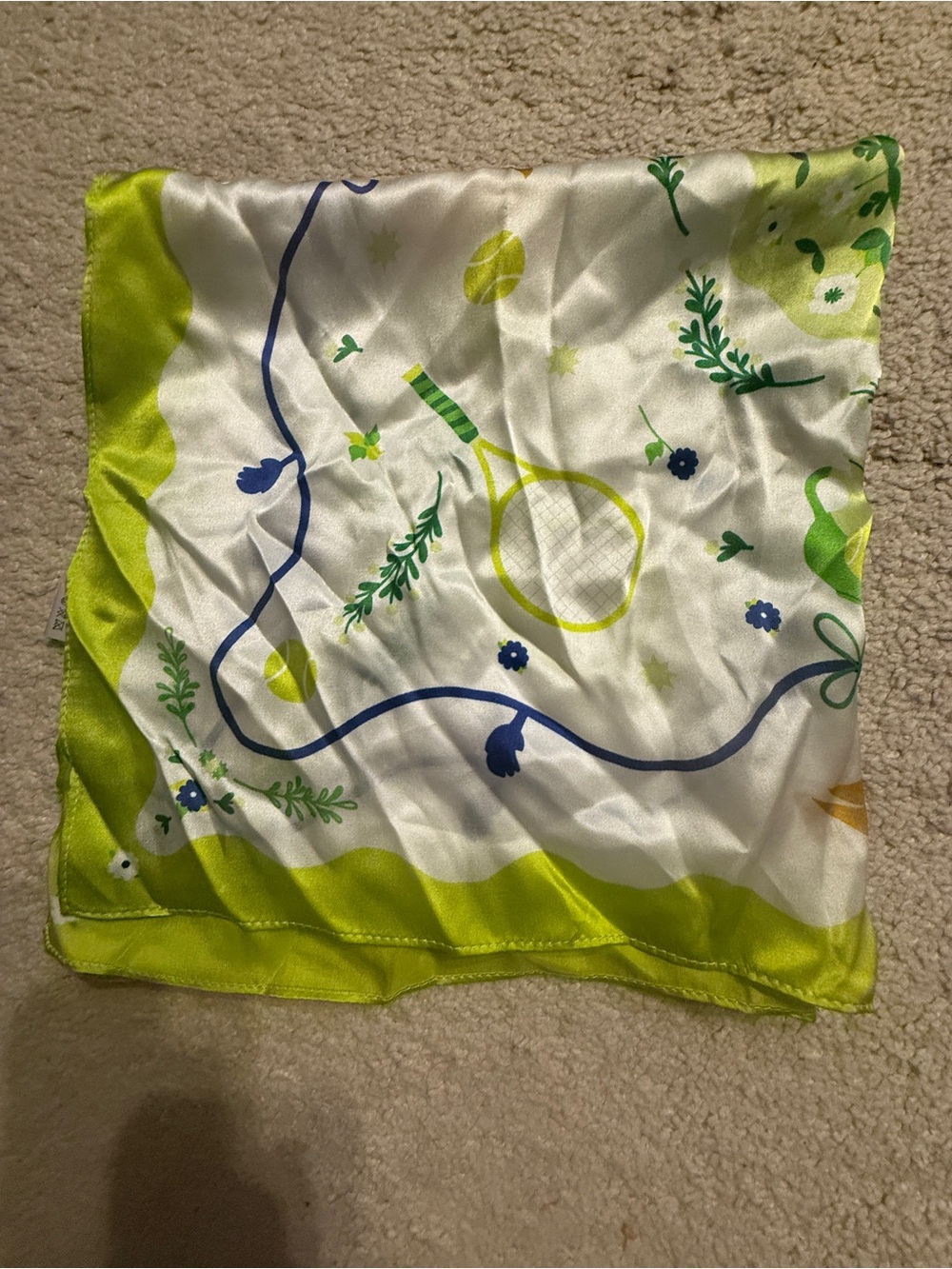 Silk-Feel Tennis Scarf